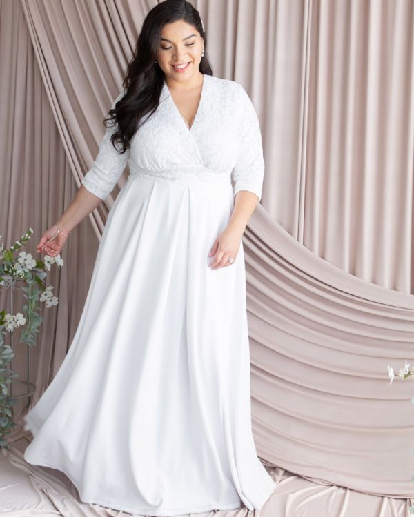 elegant ske Indgang Star light brudekjole med ærmer Plus size brudekjole Starlight Sequined  Wedding